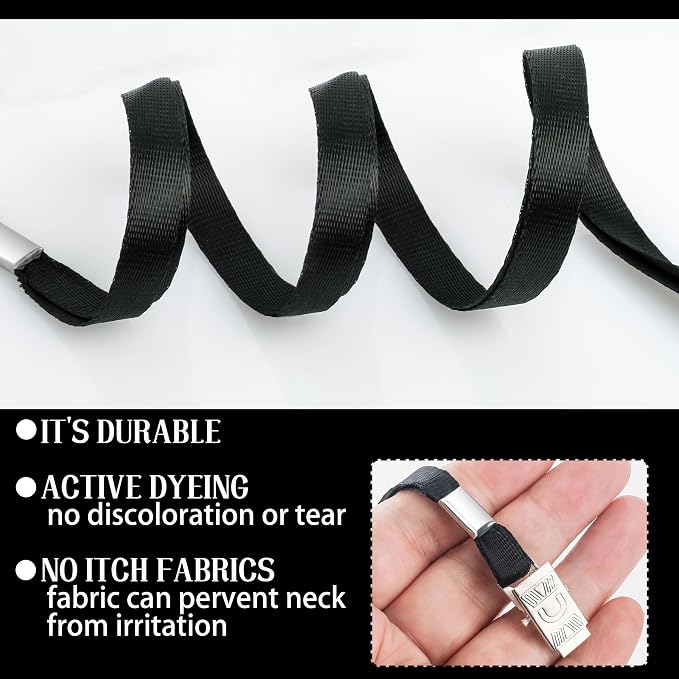 LOCONHA 100 Pack Black lanyards Lanyards - Image 4