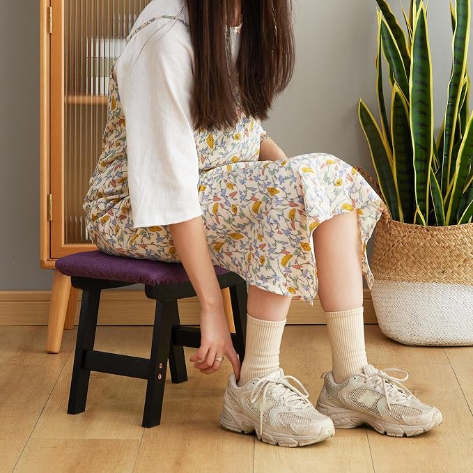 Foot Stool Ottoman Foot Rest Under Desk, Small Stool - Image 5