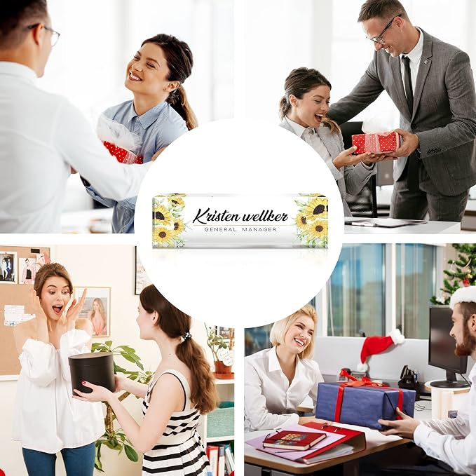 Personalized Office Name Plate for Desk, Custom Employee Appreciation Gifts - Image 5