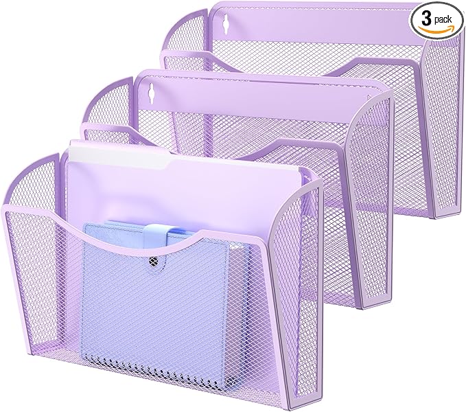 MINDEPOT Wall File Organizer, Hanging Wall Mounted File Folder Binder Holder by MINDEPOT