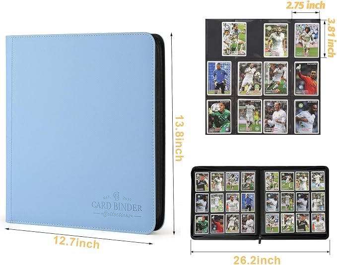 12-Pocket Business Card Binder holds 720 Cards, Premium Diamond Texture PU - Image 2