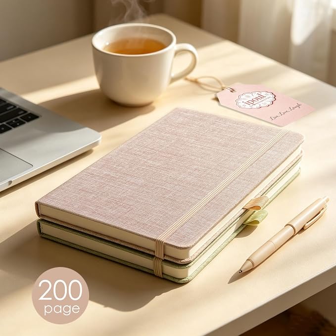 ipoul Hardcover Notebook, Lined Journal, A5 Cover, Lay Flat, Journaling Notebook - Image 7