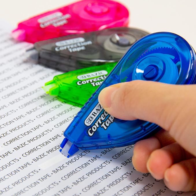 BAZIC Correction Tape 5 mm x 236", Mini Instant Corrections, 1 Unit, Random - Image 5