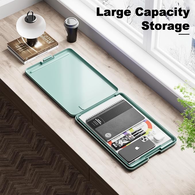 Hongri Clipboard with Storage, 8.5 x 11 Clip Board Foldable, Size 13.4 x 9.4 X - Image 6