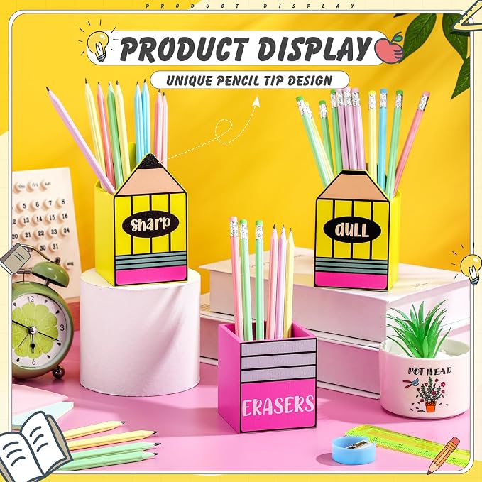 Gilprop 3 Pcs Back to School Sharp and Dull Pencil Holder - Image 4
