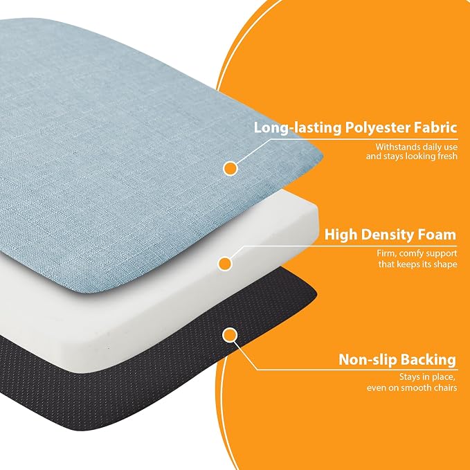Ruqmuis Chair Cushions for Dining Chairs, D-Shaped Chair Pads - Image 5