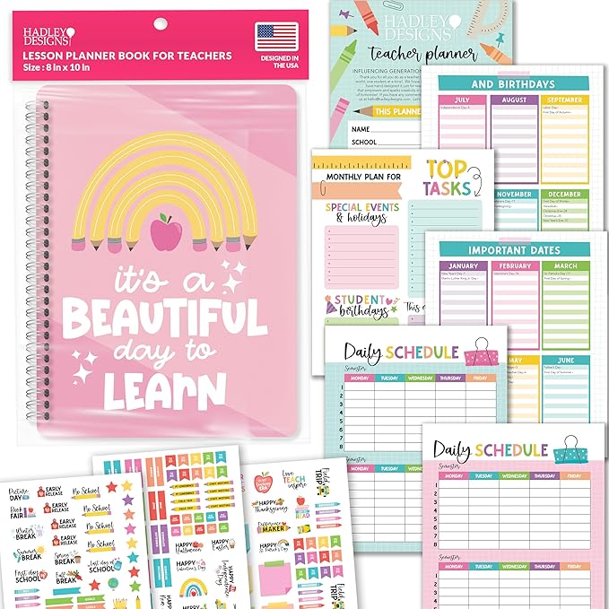 Hadley Designs Teacher Planner 2026-2027 Academic Year by HadleyDesigns