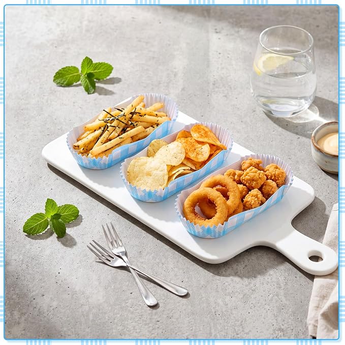 Yinkin 300 Pcs Paper Hot Dog Trays Valentine's Day 6 Inch Food Trays Concession - Image 5