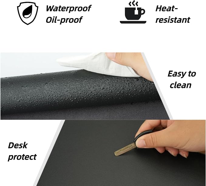 Desk Pad Mat PU Leather Non-Slip Water-Resistant Desk Matt - Image 3