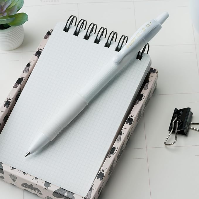 PILOT, G2 Premium Gel Roller Pens, G2 Edge White, Sensory Writing Experience, 12ct box, Fine Point 0.7 mm-DeskLoop Office