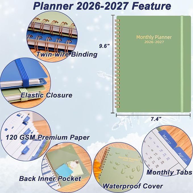 2026 Monthly Planner, 18 Months Agenda Planner from Jul 2026-Dec 2027, Calendar - Image 5