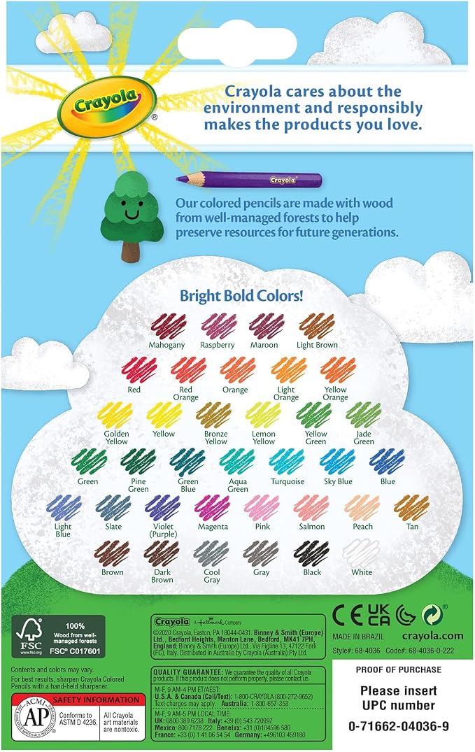 Crayola Colored Pencils, Kids Pencil Set, Pre-Sharpened Coloring Book Pencils - Image 11