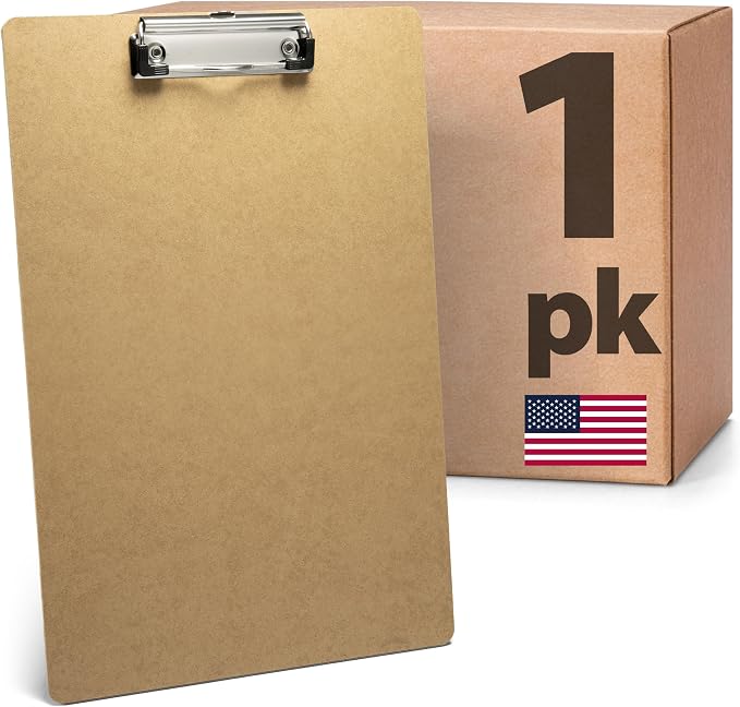 Officemate Recycled Legal Size Wood Clipboard, Low Profile Clip by Officemate