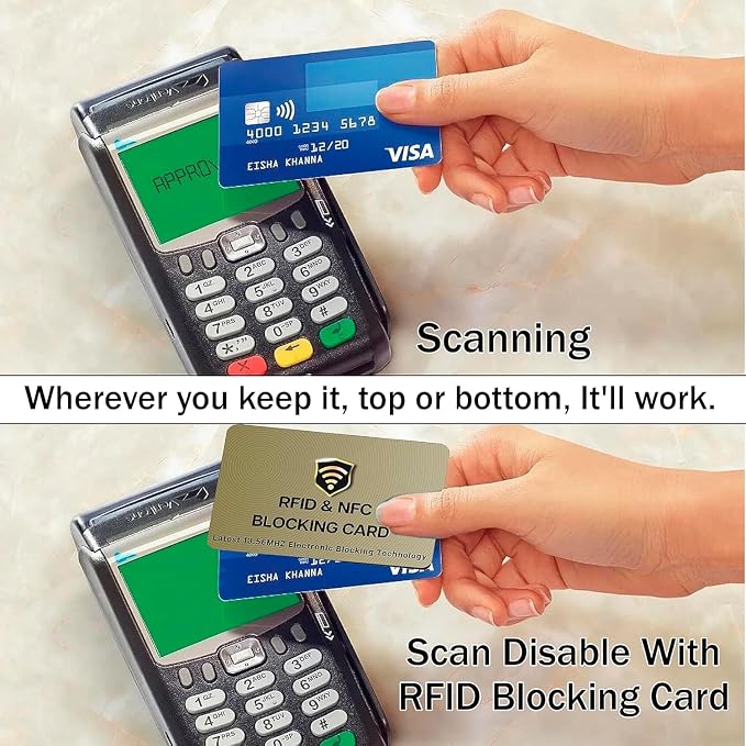 SaiTech IT RFID Blocking Card, 5 Pack One Card Protects Entire Wallet Purse - Image 6