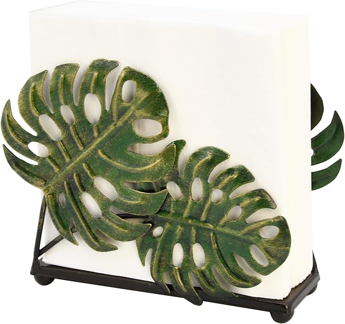 Modern Metal Leaves Design Napkin Holder by Owlgift