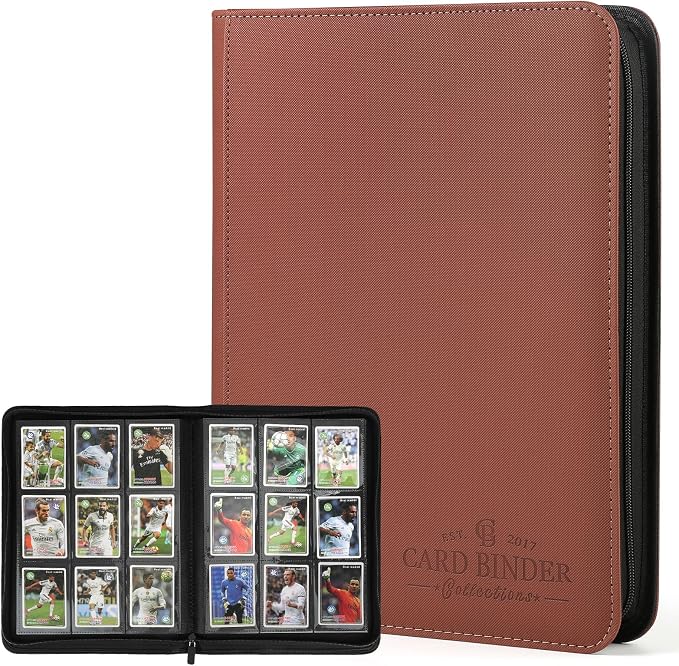 9 Pockets Card Binder, Premium Zip Trading Card Binder, 540 Double Sided Pocket by CARDBINDER