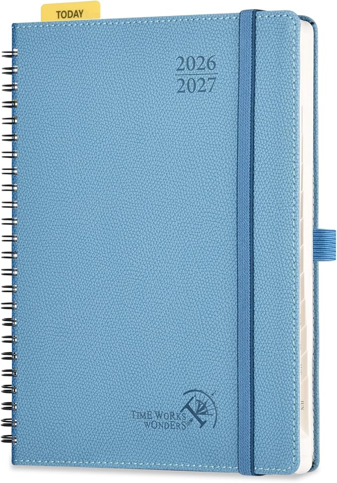 POPRUN 2026-2027 Academic Weekly Planner, 6.75" x 8.75" Horizontal Daily Book by POPRUN
