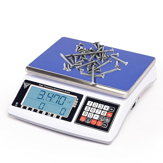 Industrial Counting Scale Digital Scale for Parts and Coins kg/g/lb Electronic Gram Scale Inventory Counting Scale Industrial Parts Coins Piece Counting Scale (30kg/66lb, 1g)-DeskLoop Office