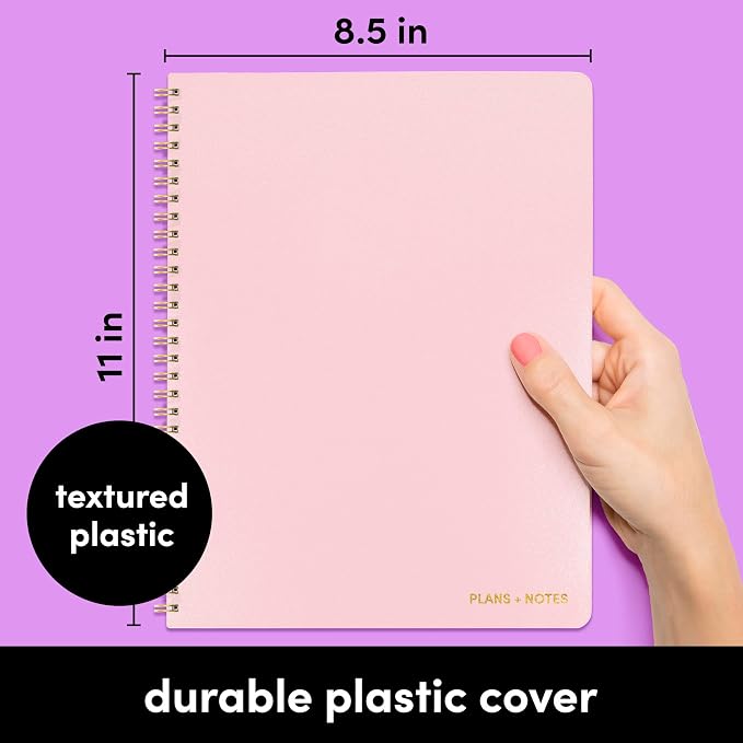 PAPERAGE Undated Daily Planner & To Do List Notepad, 8.5 in x 11 in, Spiral - Image 2