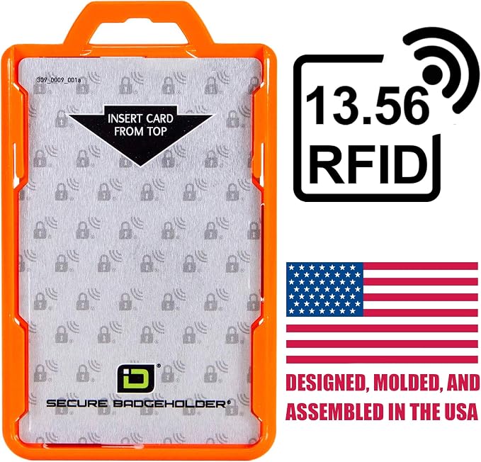 ID Stronghold - RFID Blocking Secure Badge Holder - Duolite 2 Card ID Holder - - Image 6