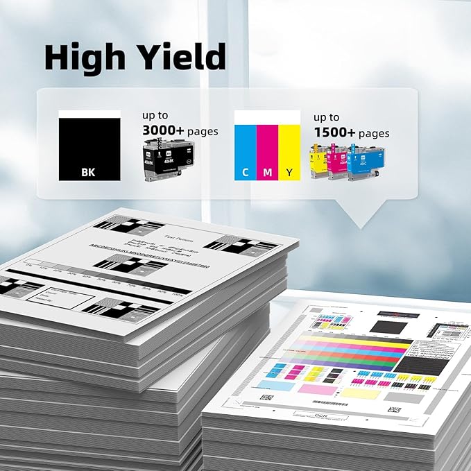 LC406 Ink Cartridges Compatible for Brother LC406 LC406XL LC 406 XL Work for Brother MFC-J4335DW MFC-J5855DW MFC-J4535DW MFC-J6555DW MFC-J6955DW Printer (4 Pack, Black, Cyan, Magenta, Yellow)-DeskLoop Office