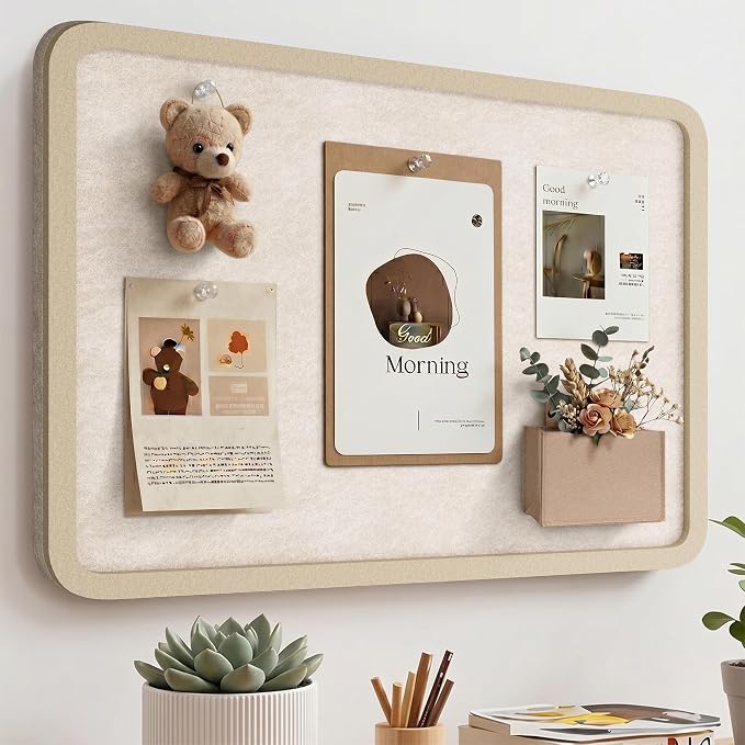 Bulletin Board Decorative Felt Foldable Vision Photo Pin Boards | 24 x 18 by KERRAM