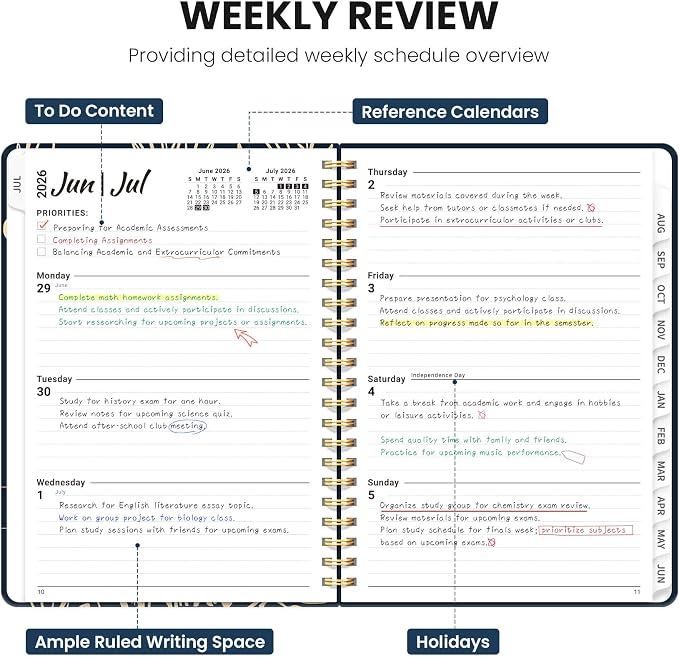 Planner 2026-2027, Monthly and Weekly Academic Planner July 2026 - Image 3