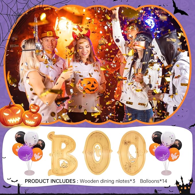 3PCS Wooden Halloween Charcuterie Board Set - Image 7