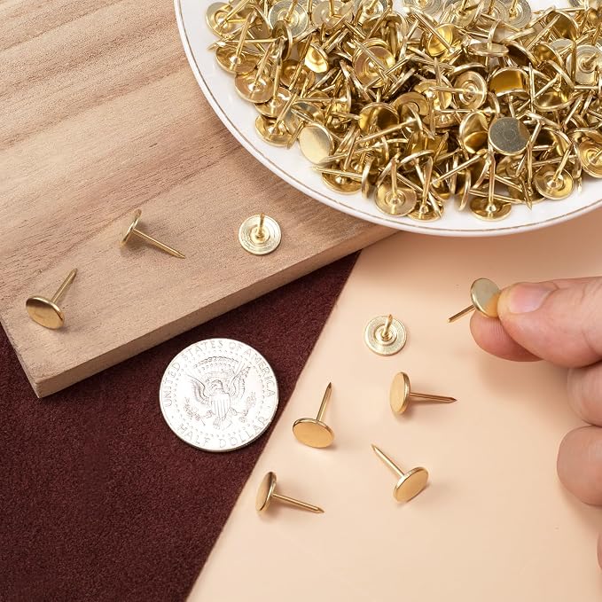 100pcs Flat Head Thumb Tacks for Wall, 0.4" x 0.6" Decorative Wall Pins Nails - Image 3