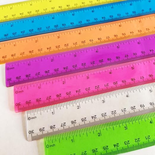 Ruler 12 inch Rulers for Kids Plastic Clear Ruler Bulk for Classroom School - Image 3