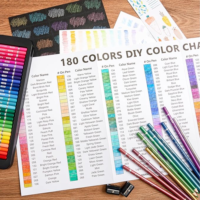 Shuttle Art 180 Coloring Pencils - Image 5