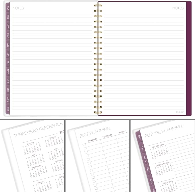 Mead Cambridge 2027 Planner, Weekly & Monthly, 8.5" x 11", Blush Blossom - Image 10