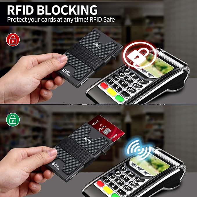 SEMORID Slim Wallet for Men, Minimalist RFID Blocking Mens Wallet - Image 4