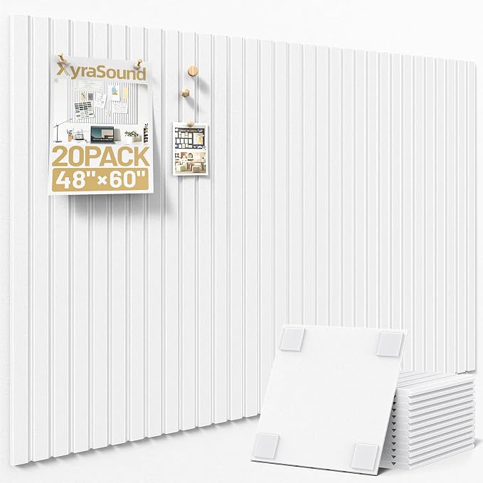 Large Cork Board for Wall 48" x 60" White Bulletin Board by Unknown