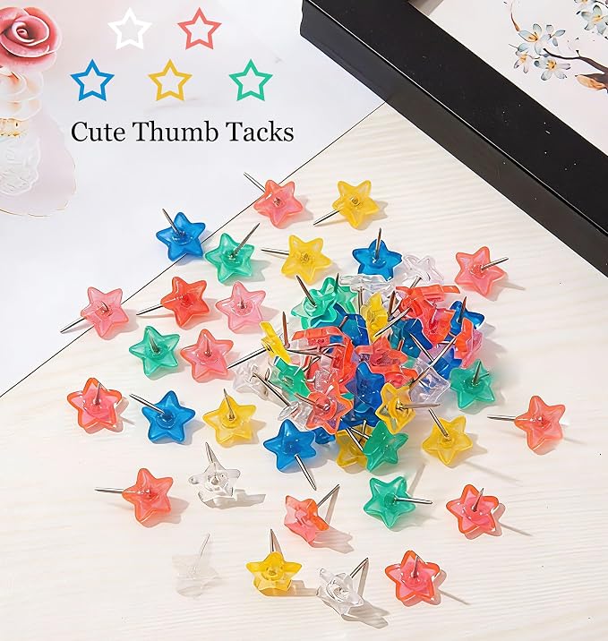 150PCS Clear Multiple Colors Push Pins, Straight Pins, Bulletin Board Thumb - Image 6