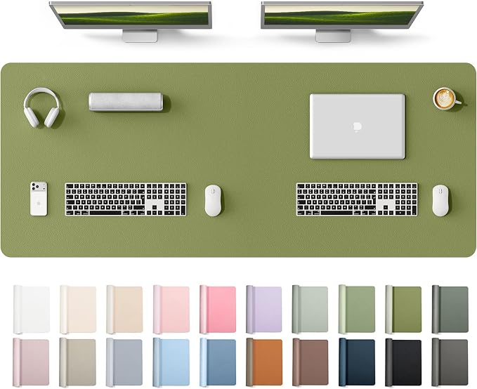 YSAGi Leather Desk Protector, Office Mat, Large Mouse Mat, Non-Slip PU Leather by YSAGi
