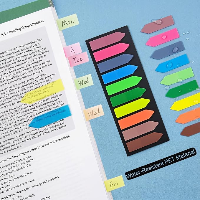 Ericter Arrow Sticky Tabs 1200PCS Writable Repositionable Translucent PET Page - Image 6