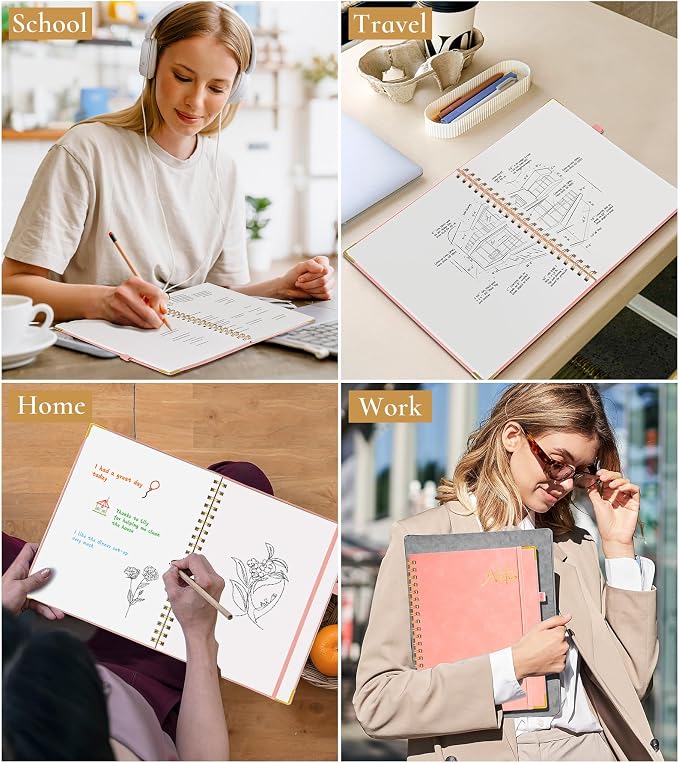 Blank Spiral Notebook Journal 8.5” x 11”, A4 Large Hardcover Sketch Book - Image 7