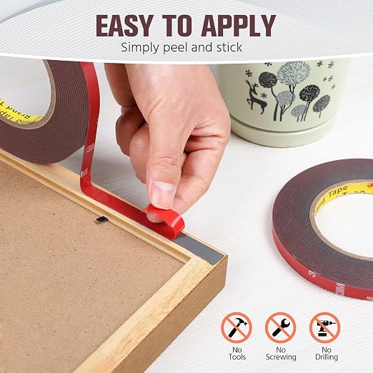 Double Sided Tape, Heavy Duty Mounting Tape Waterproof Foam Tape, 32FT Length - Image 4