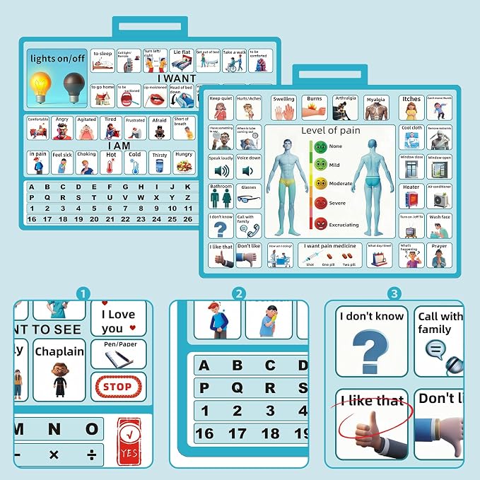 2 Pcs 15''x 11''Nonverbal Communication Board, - Image 2