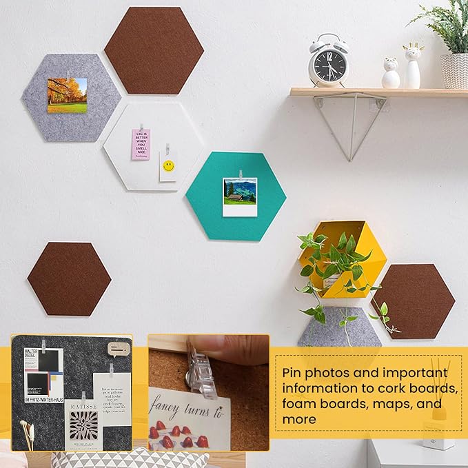 TLKKUE Push Pin Clips for Cork Board - Image 7