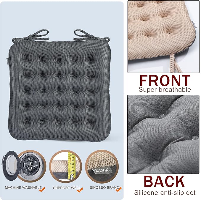 SINOSSO Excellent Support Effect Office Chair Cushion 1 Pack, Luxury Air Mesh - Image 4