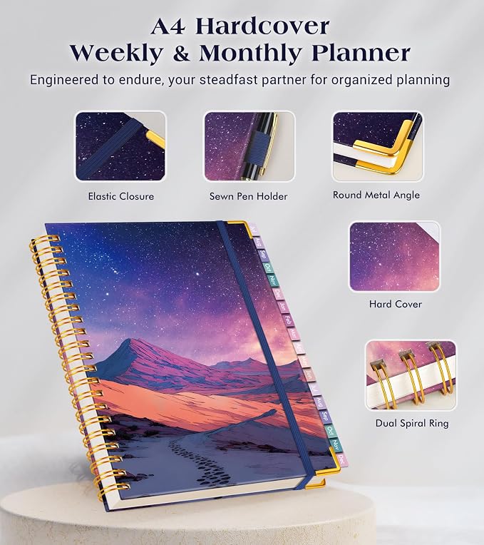 Academic Planner 2026-2027, 18 Months Weekly and Monthly Hardcover Planner - Image 4