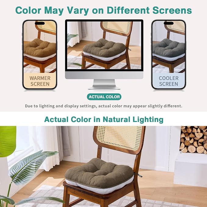 BETU Chair Cushions for Dining Chairs, 3.5" Thick Kitchen Table Chair Pads - Image 6