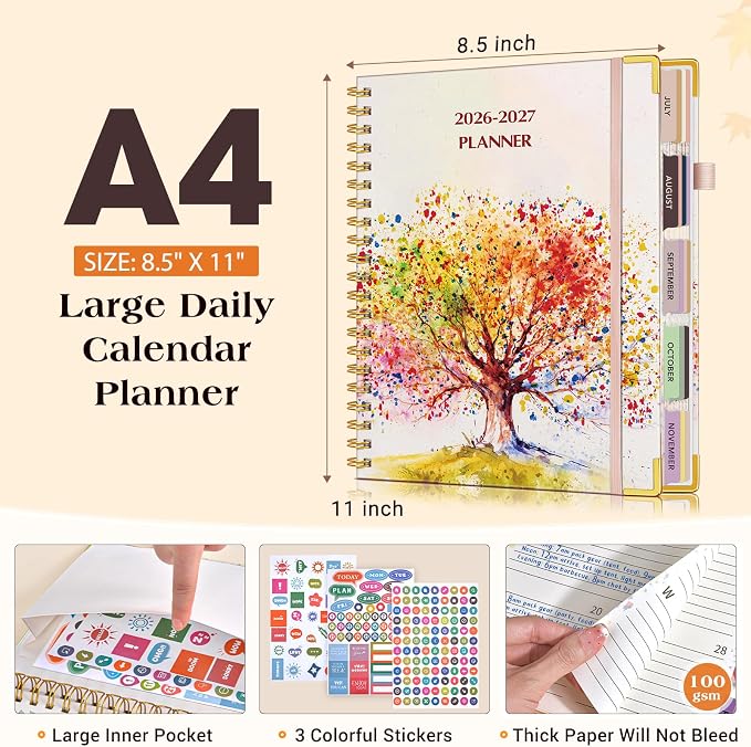 Academic Planner 2026-2027, 18 Months Weekly and Monthly Daily Planner from - Image 5