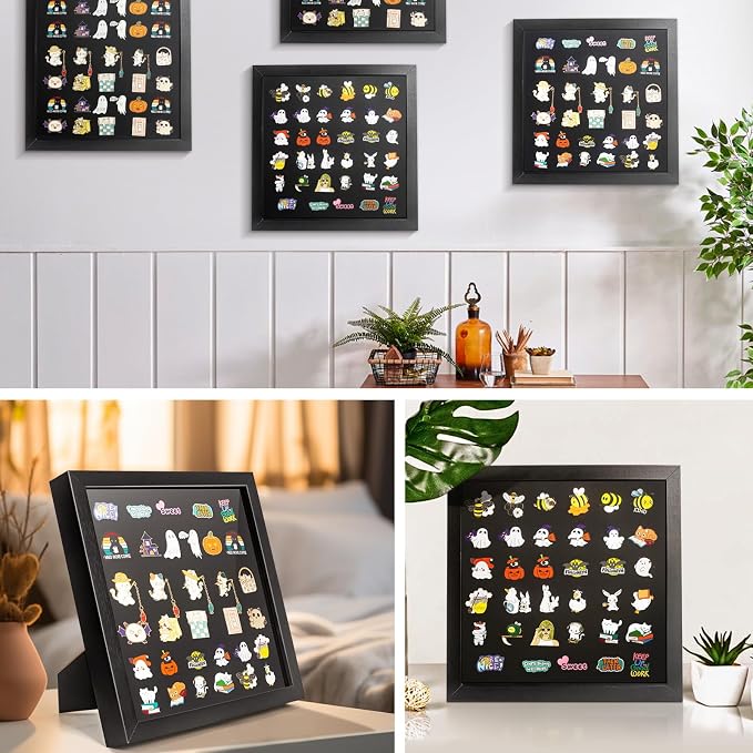 Enamel Pin Display Frame, 11x11 Shadow Box - Image 3