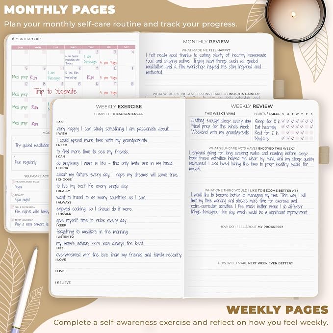 Clever Fox Self-Care Journal – Daily Reflection Notebook – Mental Health & - Image 3