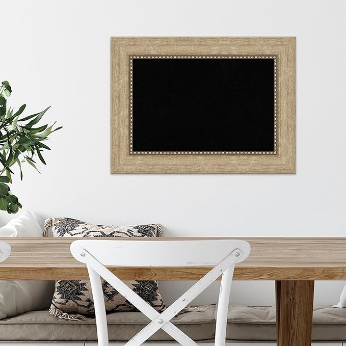 Amanti Art Black Cork Board for Wall, 17x23 Vision Board with Gold Frame, Small Corkboard Office Decor for Home Organization, Casual Corkboard Pinboard to Display Items for Home Organization in-DeskLoop Office