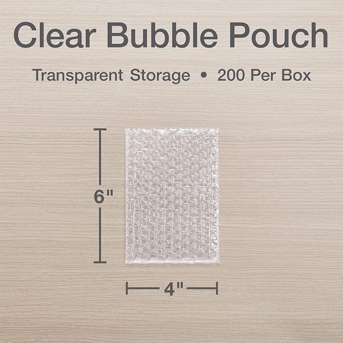 Quality Park Clear Bubble Pouches, Cushioned Packing and Shipping Bags - Image 2