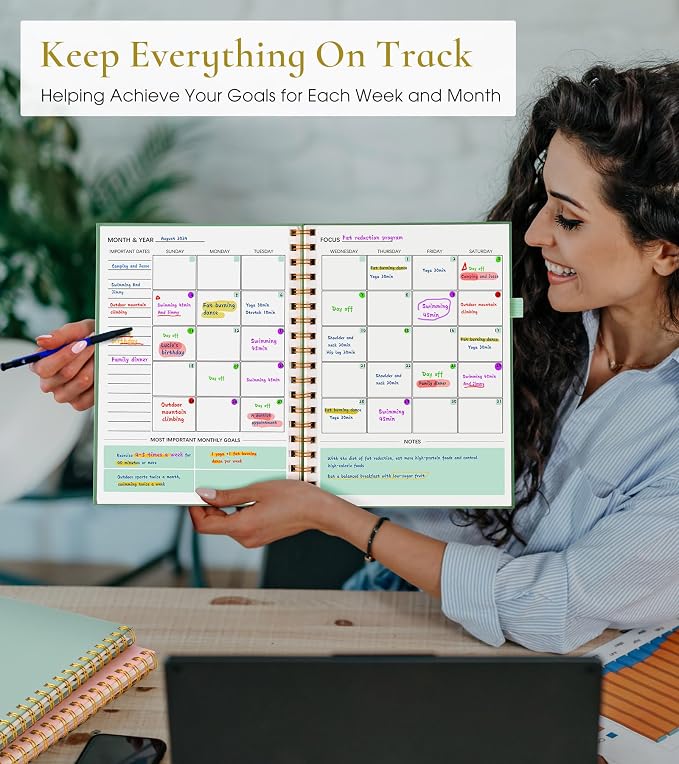 Undated Weekly and Monthly Planner, B5 Large Weekly To Do List Notebook - Image 7